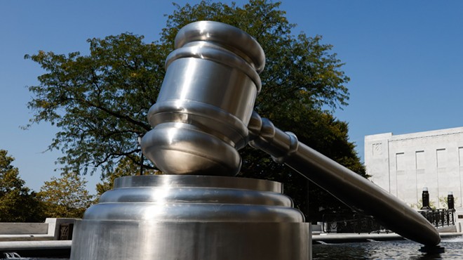 The Gavel outside the Supreme Court of the State of Ohio, September 20, 2023, at 65 S. Front Street, Columbus, Ohio.