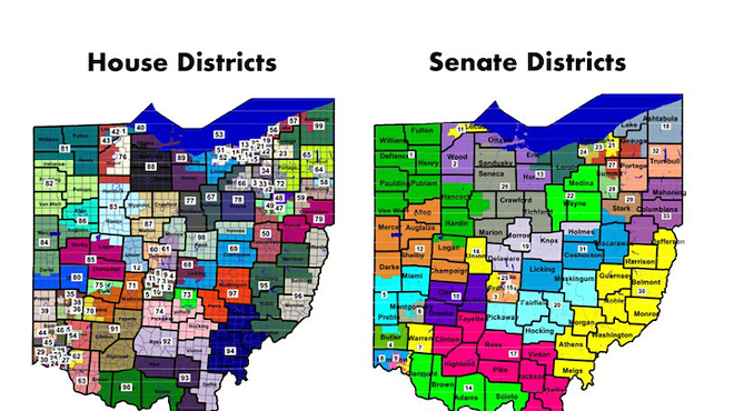 The commission charged with drawing Ohio's legislative districts is composed of five Republicans and two Democrats.