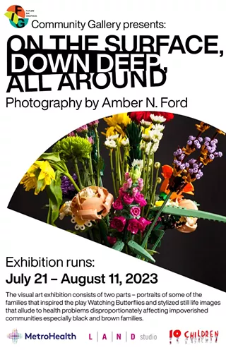 Image: Opening Reception: ON THE SURFACE, DOWN DEEP, ALL AROUND / Photography by Amber N. Ford