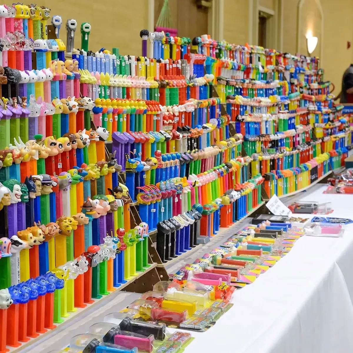 Display of PEZ for sale at the public show in 2022