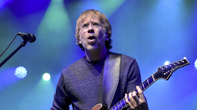 Phish performing at Blossom in 2019.