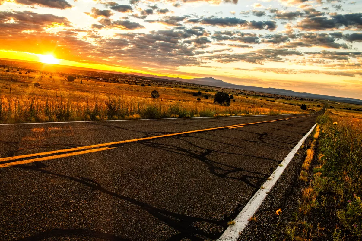 The Quite Peacefulness of Sunrise on Route 66
