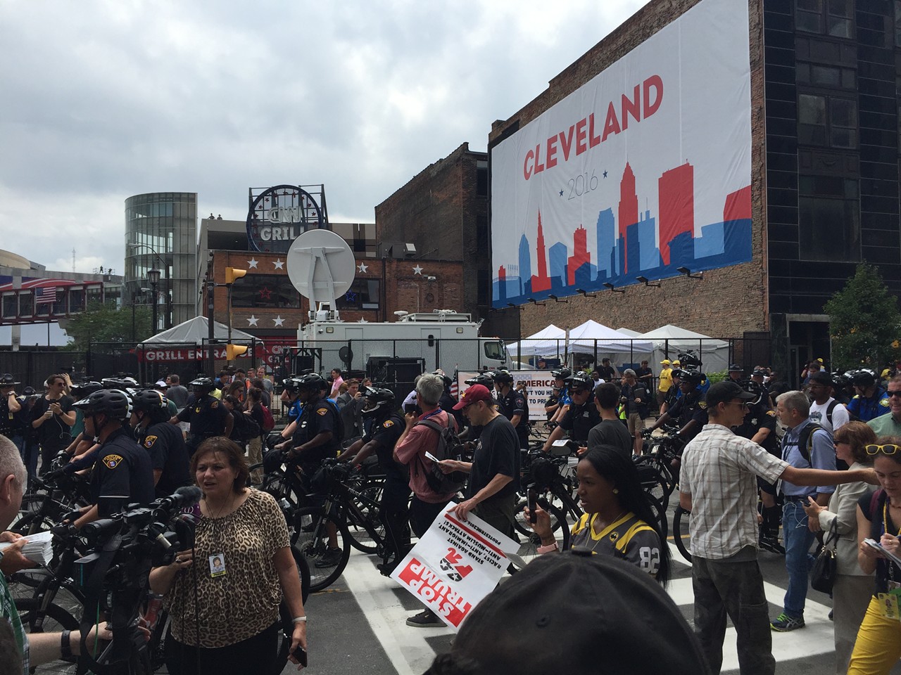 Photos: Madness in Downtown Cleveland on Day 1 of the RNC