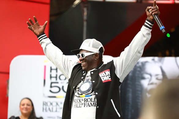 Hip-hop royalty was on hand to celebrate the opening of "Holla If Ya Hear Me" at the Rock Hall