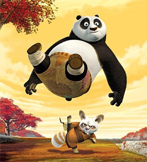 Po the panda is voiced by &mdash; and shaped like &mdash; Jack Black.