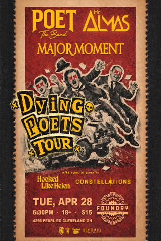 Image: Poet The Band, The Almas, Major Moment, Hooked Like Helen, Constellations