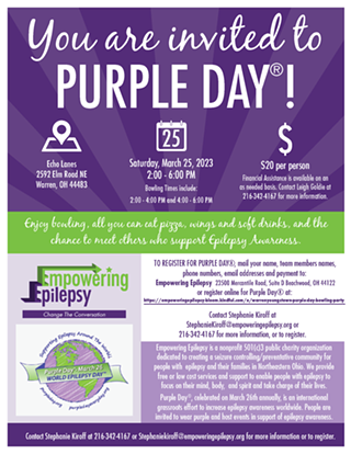 Purple Day&reg; Bowling Party Youngstown