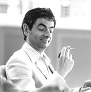 Rowan Atkinson, one of many key players going through the motions.