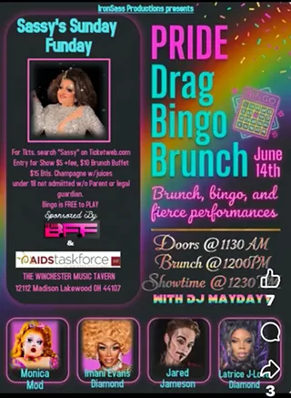Image: Sassys Sunday Funday Drag Brunch & Bingo