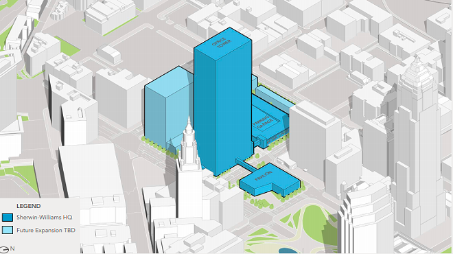 Image from Sherwin Williams concept proposal for global headquarters off of Public Square.