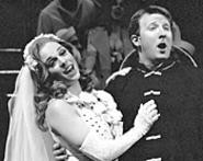 Shipboard romance finds Kelly Sullivan and Hunter - Bell in Anything Goes.
