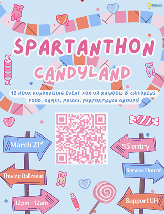 SpartanTHON Candyland Dance Marathon 2026 Event Flyer