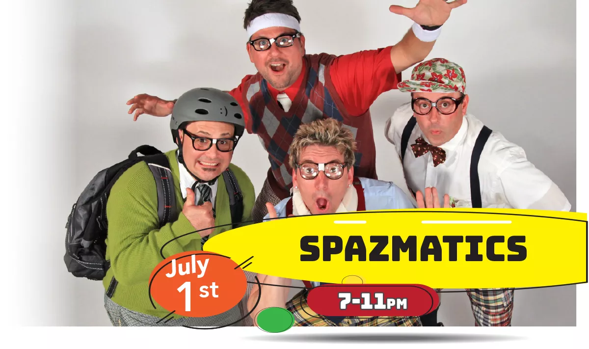 Spazmatics playing LIVE at Whiskey Island Still & Eatery Friday, July 1st 7-11pm!