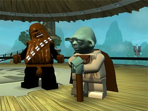 Star Wars blockheads Chewie and Yoda.