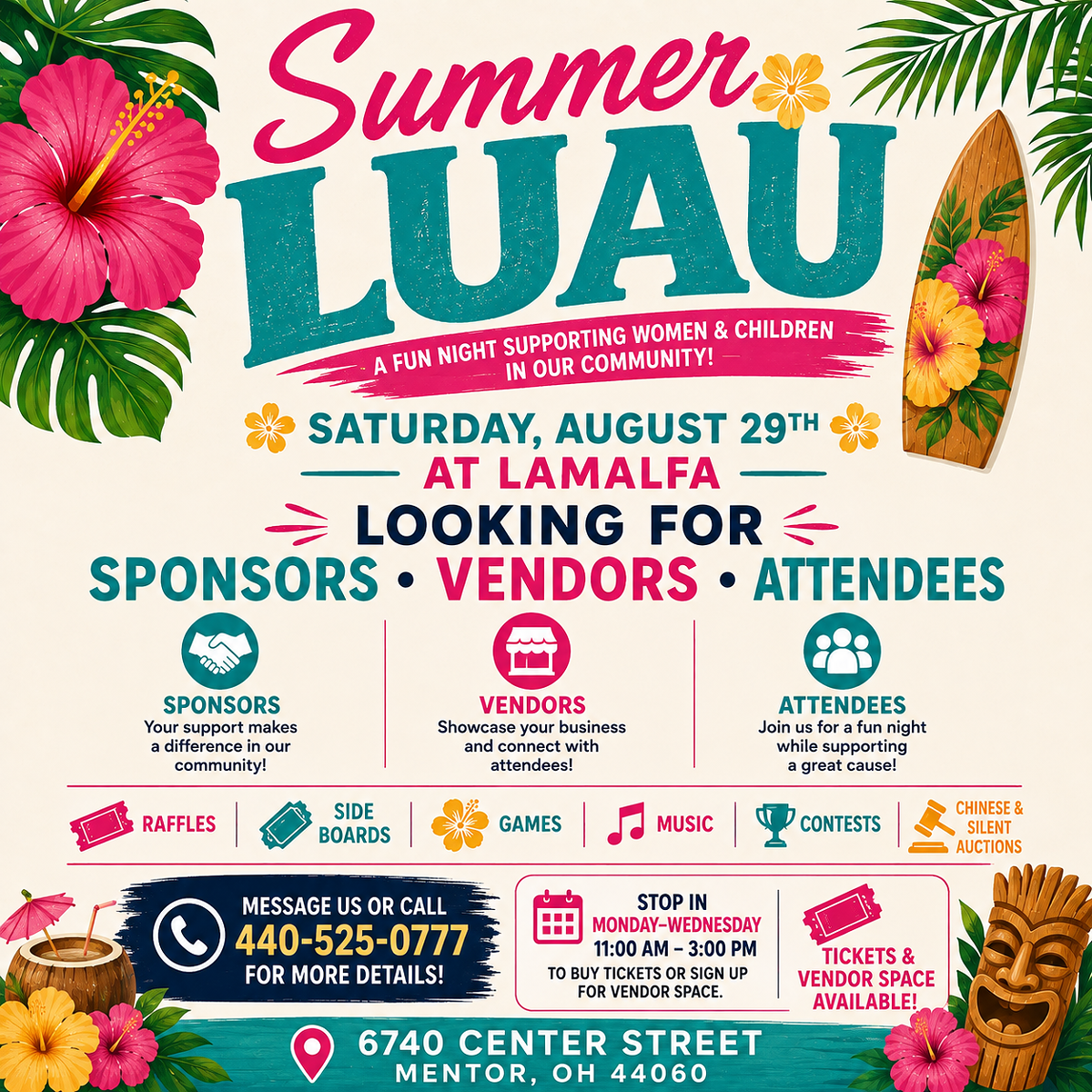 Summer Luau Revers Raffle