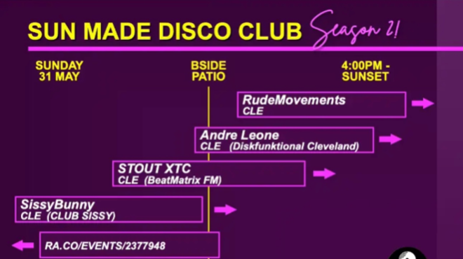 Image: SUN MADE DISCO CLUB: with SissyBunny, Stout XTC, Andre Leone, RudeMovements