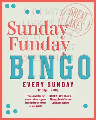 Image: Sunday Funday Bingo