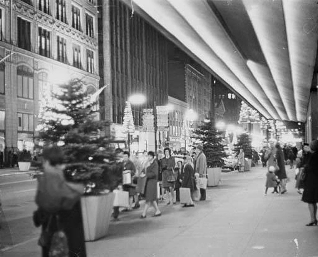 Shoppers outside on Euclid Avenue, 1967.