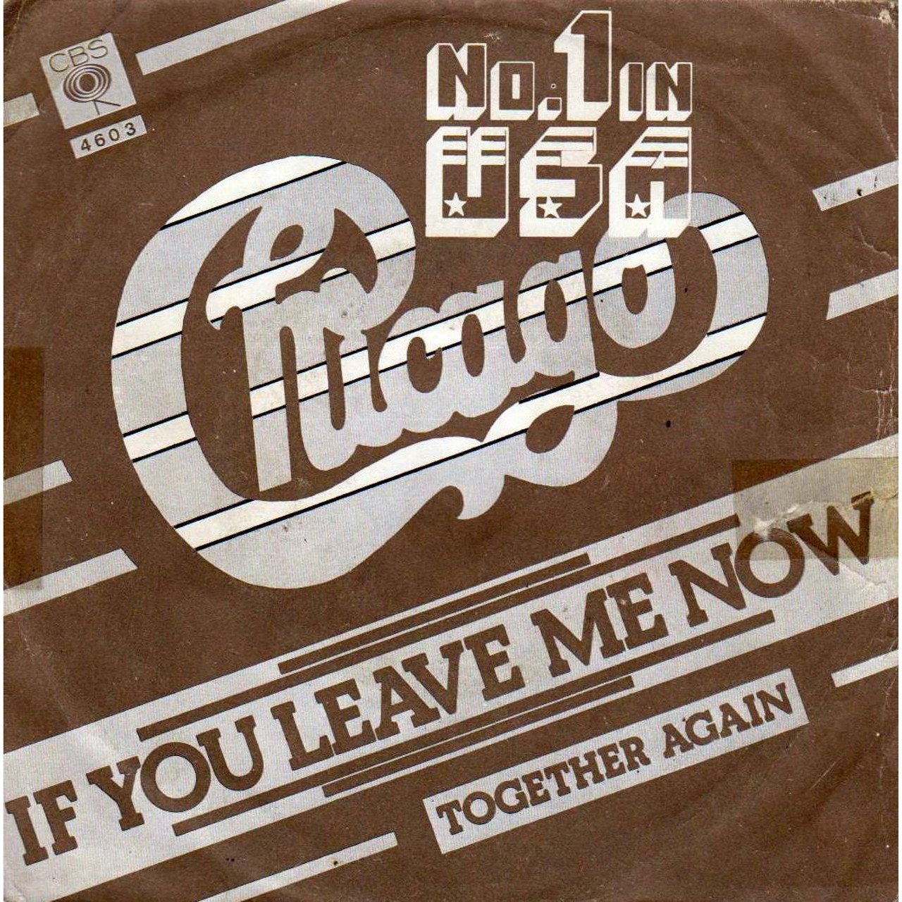 A number 1 from their album "Chicago X," "If You Leave Me Now" was released in 1976. It was the group's first No. 1 hit and topped charts for two weeks. It was also the band's biggest hit world, with the song topping charts in Australia, Canada, The Netherlands and the UK. It reached No. 2 in Belgium, New Zealand and Sweden, and No. 3 in Austria, Germany and Switzerland, and No. 4 in Norway.