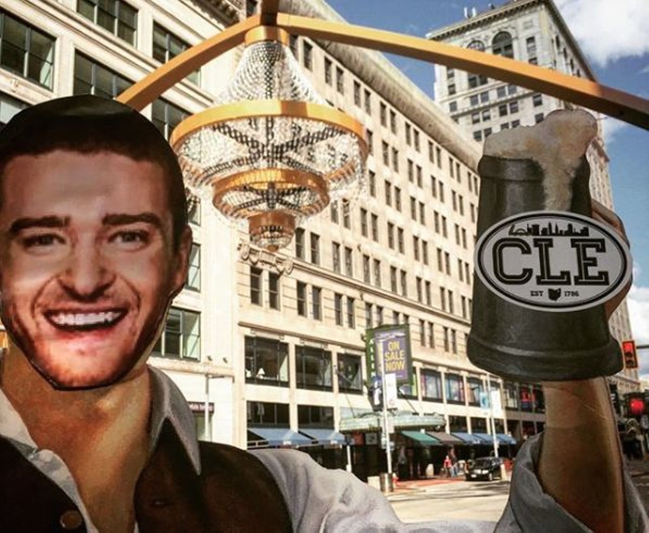  Playhouse Square&#146;s Chandelier 
Playhouse Square
The huge outdoor chandelier illuminating Playhouse Square is the biggest in the world and a beautiful backdrop for a selfie. Its iconic location lets people know that you actually are cultured, despite whatever they may believe.
Photo via cardboardjt/Instagram