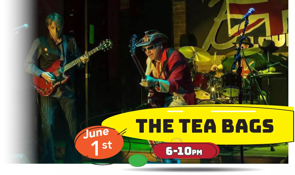Join Us for The Tea Bags playing LIVE at Whiskey Island Still & Eatery Monday, June 1st at 6-10pm!
