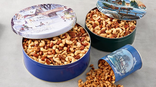 A mixed nut tin from Hillson Nut is a holiday tradition.