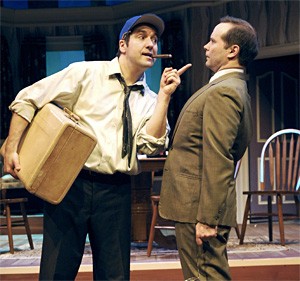 This cigar's gone stale: Ken Forman (left) and Todd Faulkner in Carousel's The Odd Couple.