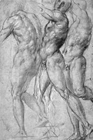 "Three Male Nudes," by Jacopo Carucci (Il Pontormo).