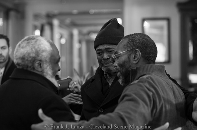 Together again. Wiley Bridgeman (left), Kwame Ajamu (center) and Ricky Jackson (right). - Photography by Frank J. Lanza; frankjlanza.com