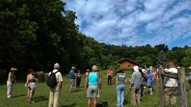 Visitors at the Stratford Ecological Center in Delaware, Ohio learn how agro-forestry, cover crops, pasture-raised livestock and soil health practices can help end the climate crisis.