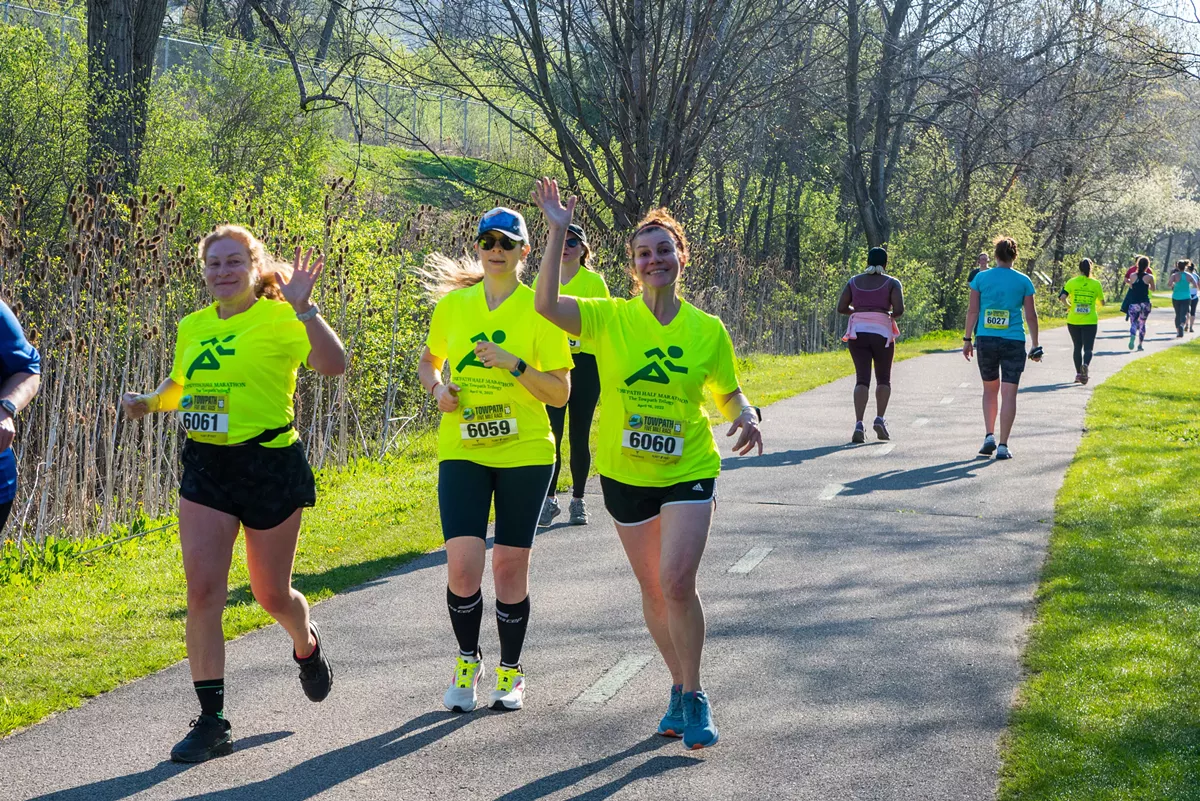 Runners at the 2023 Towpath Half.