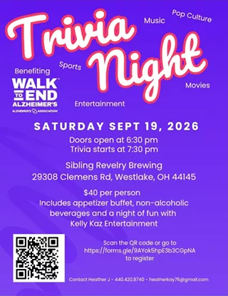 Image: Trivia Night Fundraiser for Alzheimer&rsquo;s Association