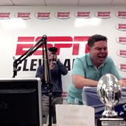 Here's ESPN Cleveland's Aaron Goldhammer Fulfilling His Promise and Actually Eating Literal Horse Shit