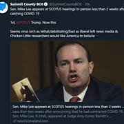 Summit County Board of Elections Is Sorry About the Coronavirus "Isn't As Lethal as Liberal Left News Media and Chicken Little Researchers" Believe Tweet