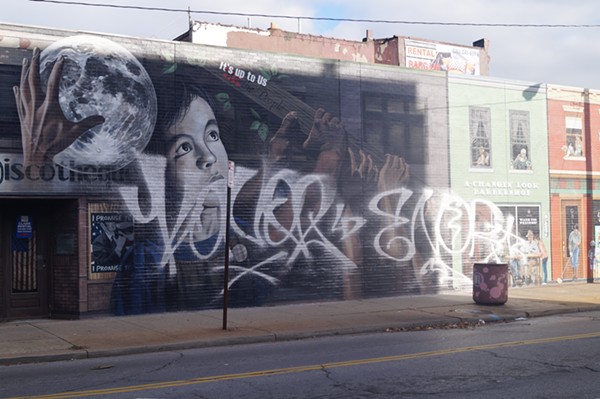 Mural on Clark and W. 25th Vandalized