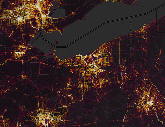 Exercise/Activity Heatmap Shows Just How Much Cleveland Uses the Metroparks