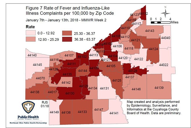 Flu-Related Deaths Continue to Rise in Cuyahoga County