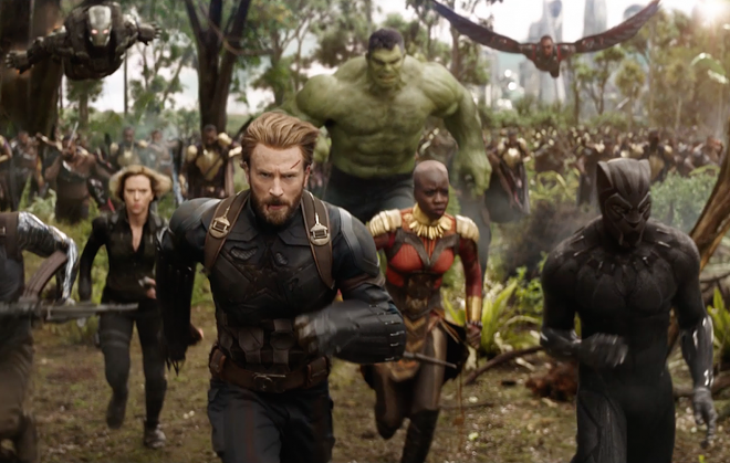 Black Widow, Captain America, The Incredible Hulk, Okoye and Black Panther lead the charge.