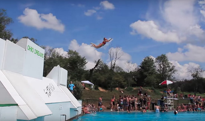 The Slip N Fly is only open to the public for two weeks in August, but it’s worth the wait. It’s like the classic slip 'n slide and an intimidating waterslide had a baby. - Jake Ryan/YouTube