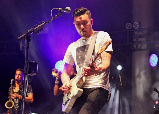 The jam band O.A.R. playing Jacobs Pavilion at Nautica last summer. - PHOTO BY JEFF NIESEL