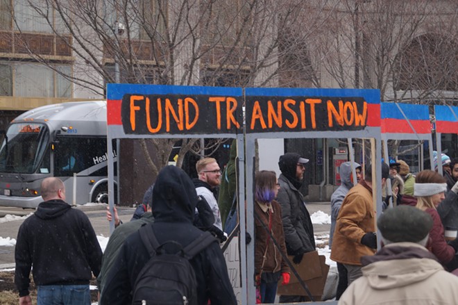 "Rally to Save Transit," Public Square, 3/12/2018 - Sam Allard / Scene
