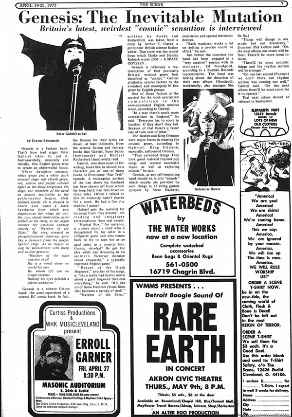 Rewind: 47 Years Ago This Week, Scene Interviewed Peter Gabriel