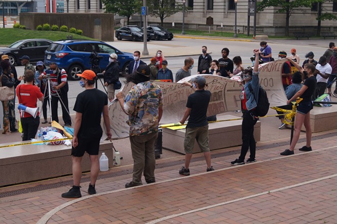Rally for Justice for Incarcerated Individuals, Cuyahoga County Justice Center, (5/29/20). - Sam Allard / Scene