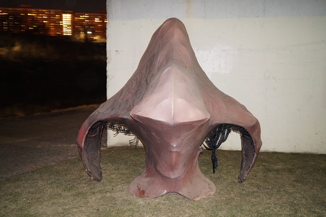 Mysterious nose sculpture at Hart Crane Park, (3/2/2021). - Sam Allard / Scene