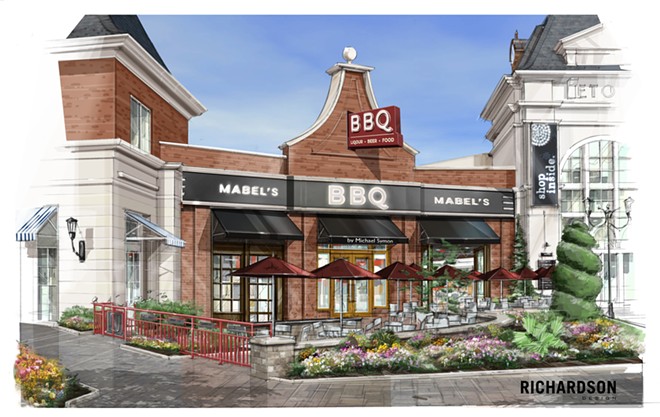 A rendering of the exterior changes at B Spot Eton Collection. - RICHARDSON DESIGN