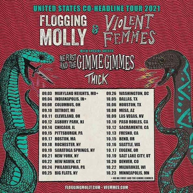 Flogging Molly and Violent Femmes To Perform at Jacobs Pavilion at Nautica in September