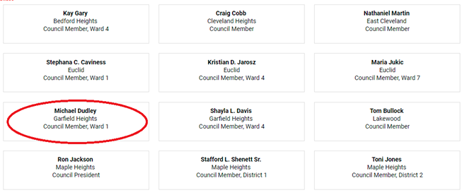 Councilman Dudley says he never endorsed Shontel Brown. - Screenshot: shontelbrown.com