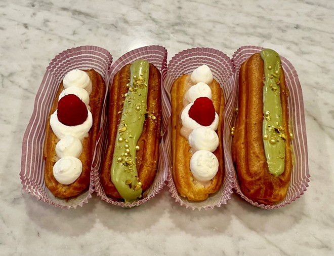 Eclairs are just some of the new pastry offerings that On the Rise bakery will be adding to its menu. - Britt-Marie Horrocks
