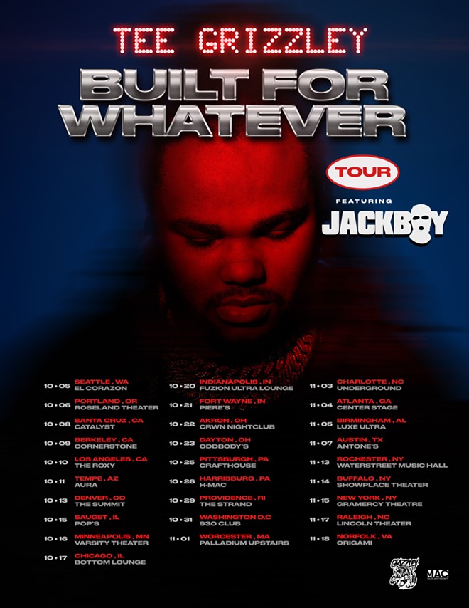 Poster for Tee Grizzley's upcoming tour. - COURTESY OF 300 ENTERTAINMENT