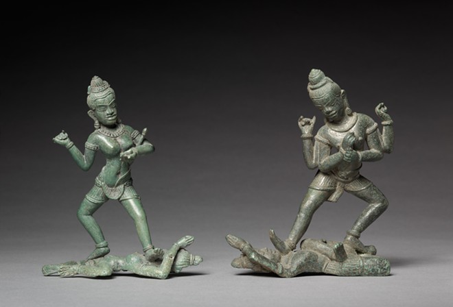 Shamvara and A Dakini, c. 1100. Cambodia, Angkor, 11th century. Bronze; overall: 14.8 cm (5 13/16 in.). The Cleveland Museum of Art, Leonard C. Hanna, Jr. Fund 1985.92 - Cleveland Museum of Art Digital Collection